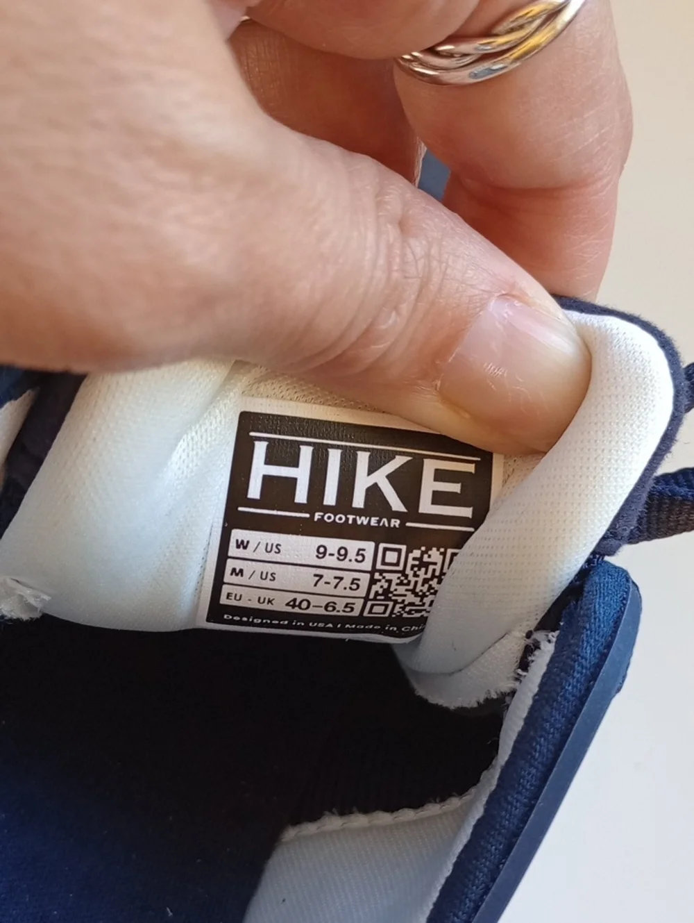 Hike Footwear Lace Up Wide Toe Lightweight Tennis Shoes Blue Size 9.5